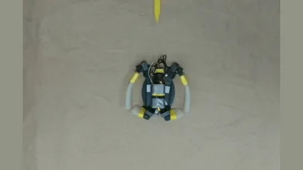 Flipper robot turning on mixed terrain